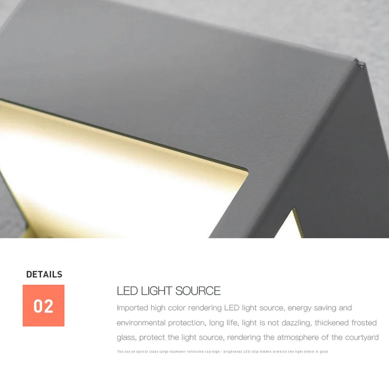 VZVI Outdoor Wall Light: Solar-Powered Illumination for Your Space