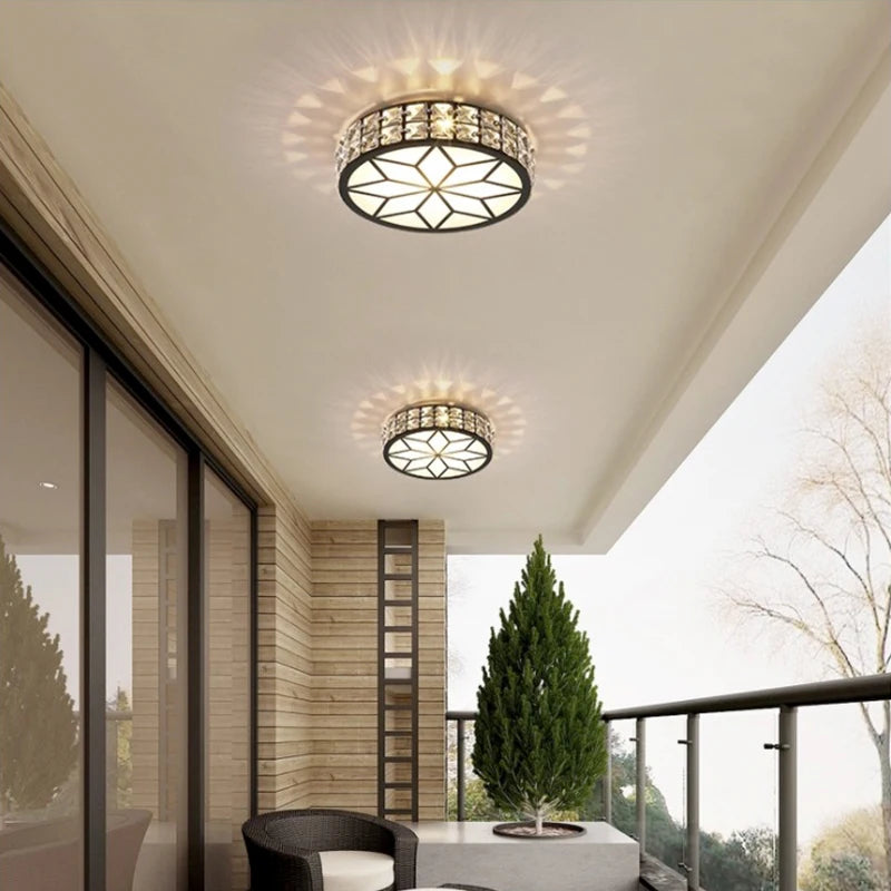 Nordic Crystal Ceiling Lamp – Elegant Chandelier with LED Lighting