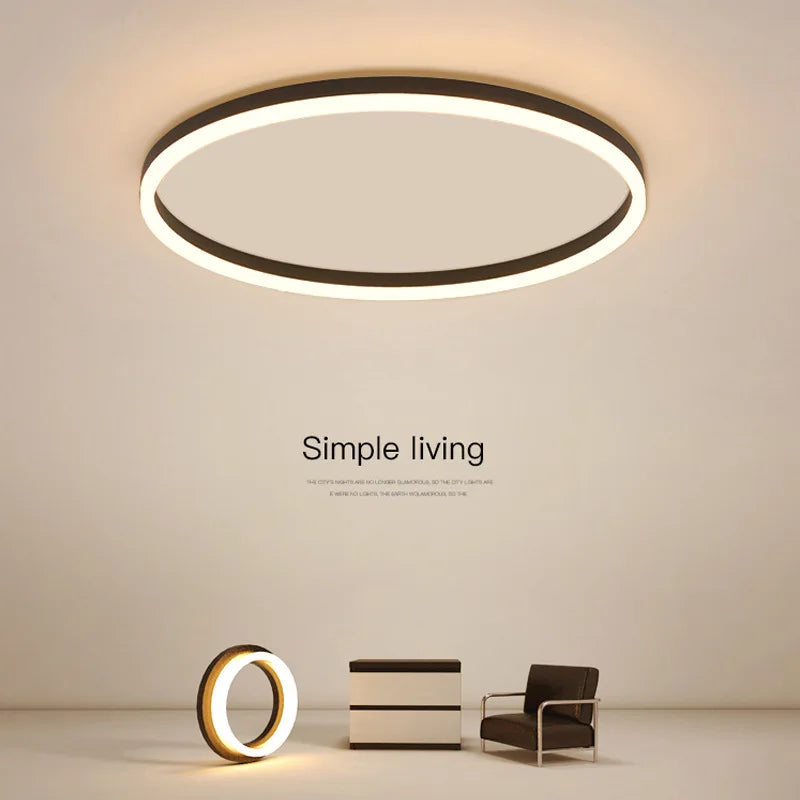 Modern Round LED Ceiling Lights – Minimalist Home Decor for Bedroom and Living Room