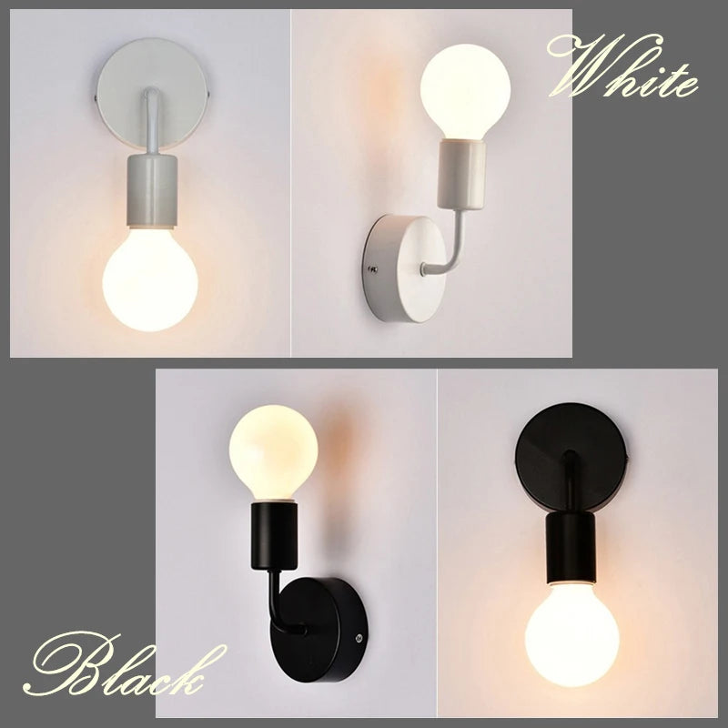 Modern Nordic Iron E27 Wall Lamp for Home Decoration - Stylish Bedside LED Wall Light