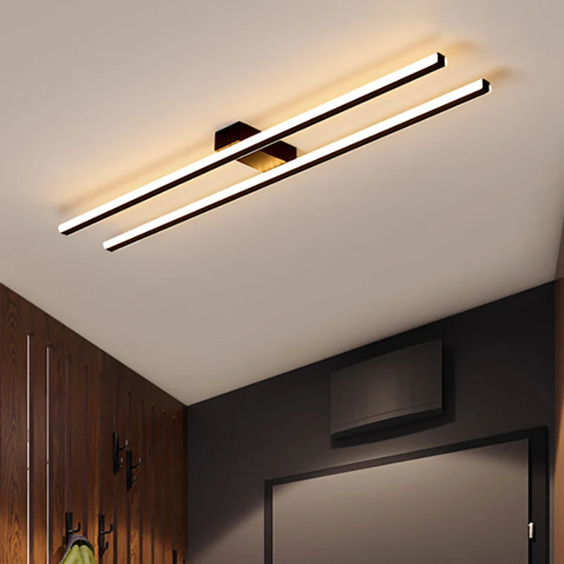 Nordic Long LED Ceiling Light – Modern Corridor and Aisle Lamp for Home Decor