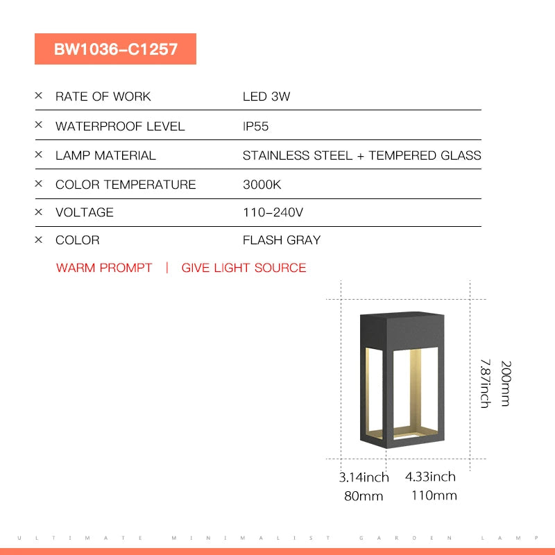 VZVI Outdoor Wall Light: Solar-Powered Illumination for Your Space