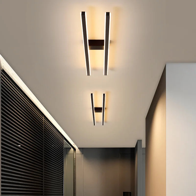 Nordic Long LED Ceiling Light – Modern Corridor and Aisle Lamp for Home Decor