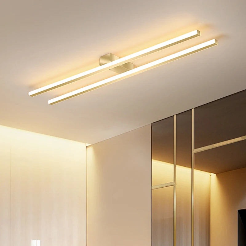 Nordic Long LED Ceiling Light – Modern Corridor and Aisle Lamp for Home Decor