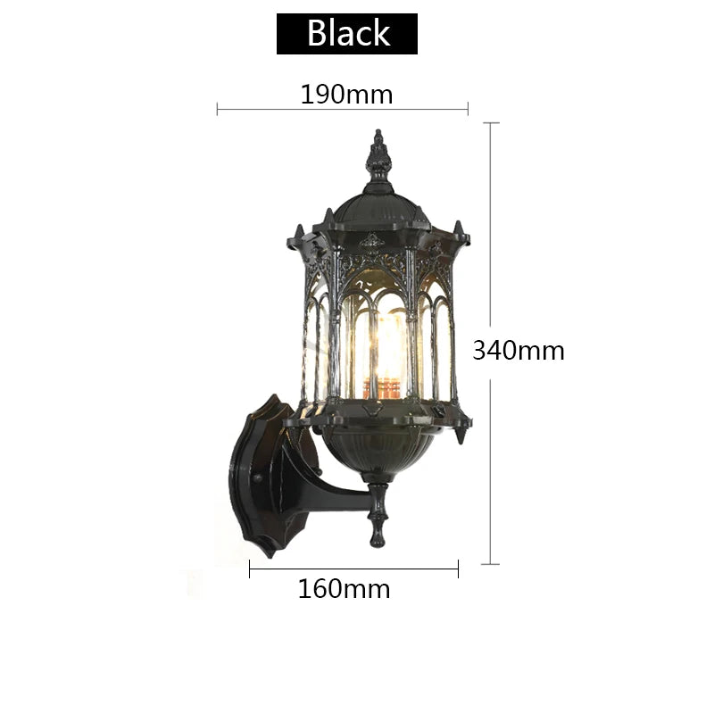 Retro Outdoor Waterproof Antirust E27 Wall Lamp