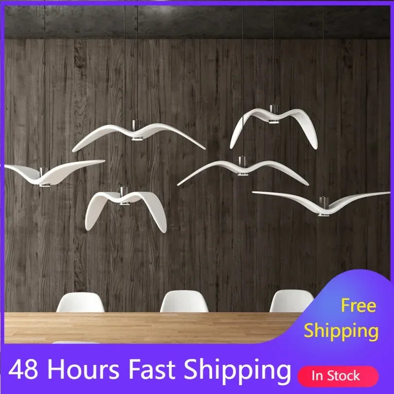 Nordic Modern Seagull Pendant Lamp Bedroom Restaurant Kitchen Staircase Corridor LED Lighting