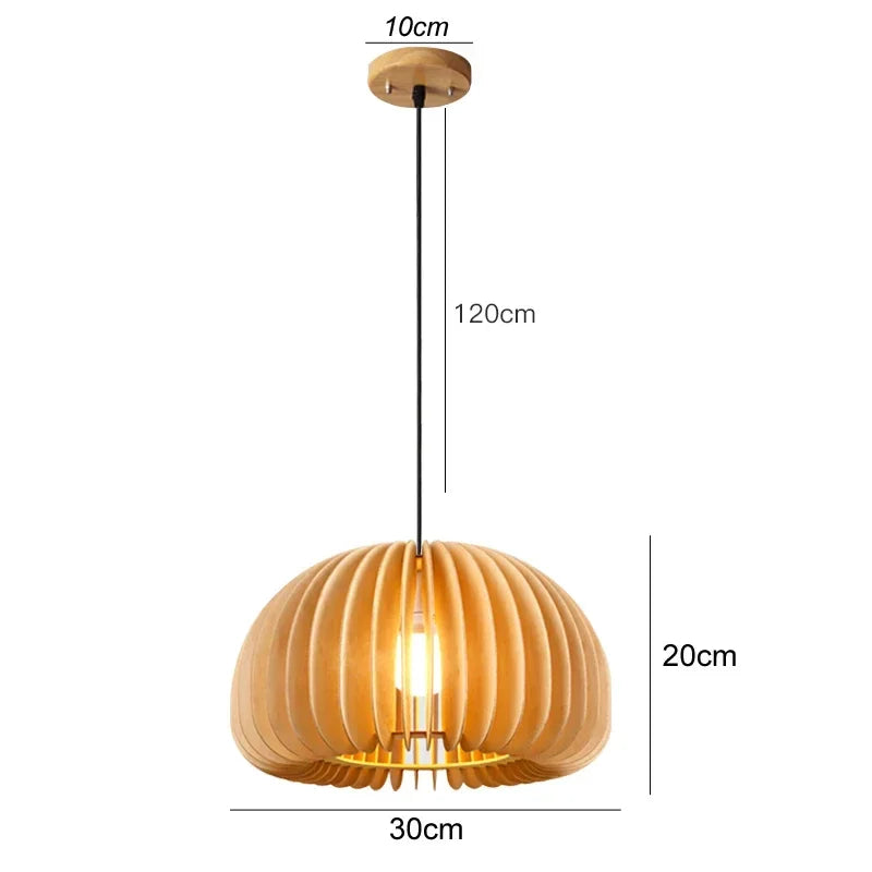 Style Bamboo Pendant Lamp – Elegant Chandelier for Cafes and Living Room Decor