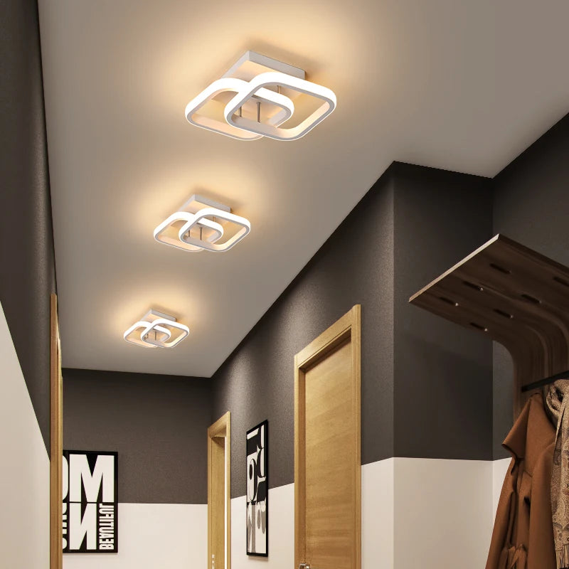 IRALAN LED Ceiling Chandelier - Modern Square Ceiling Light for Kitchen, Bedroom, Balcony, and Foyer