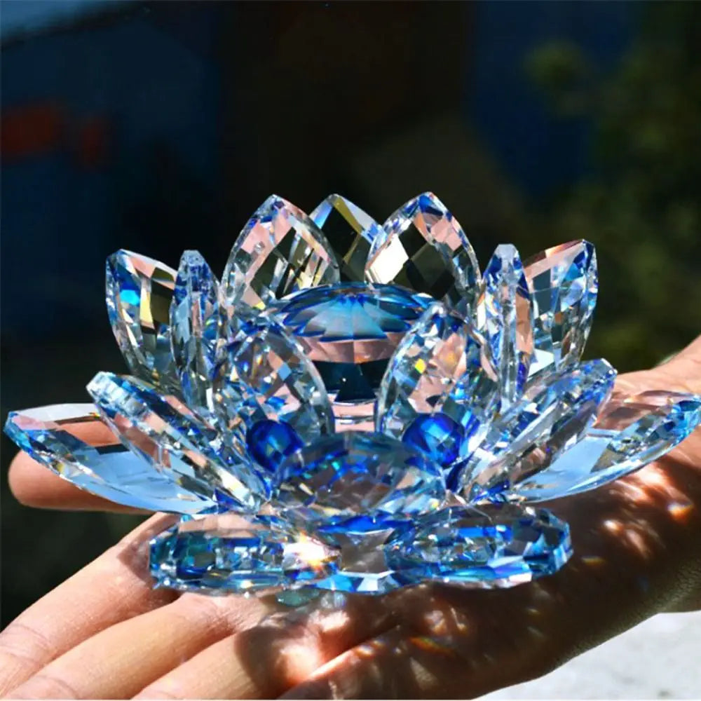 Feng Shui Quartz Crystal Lotus Flower Crafts – Home Wedding Party Decor, Gifts & Souvenir