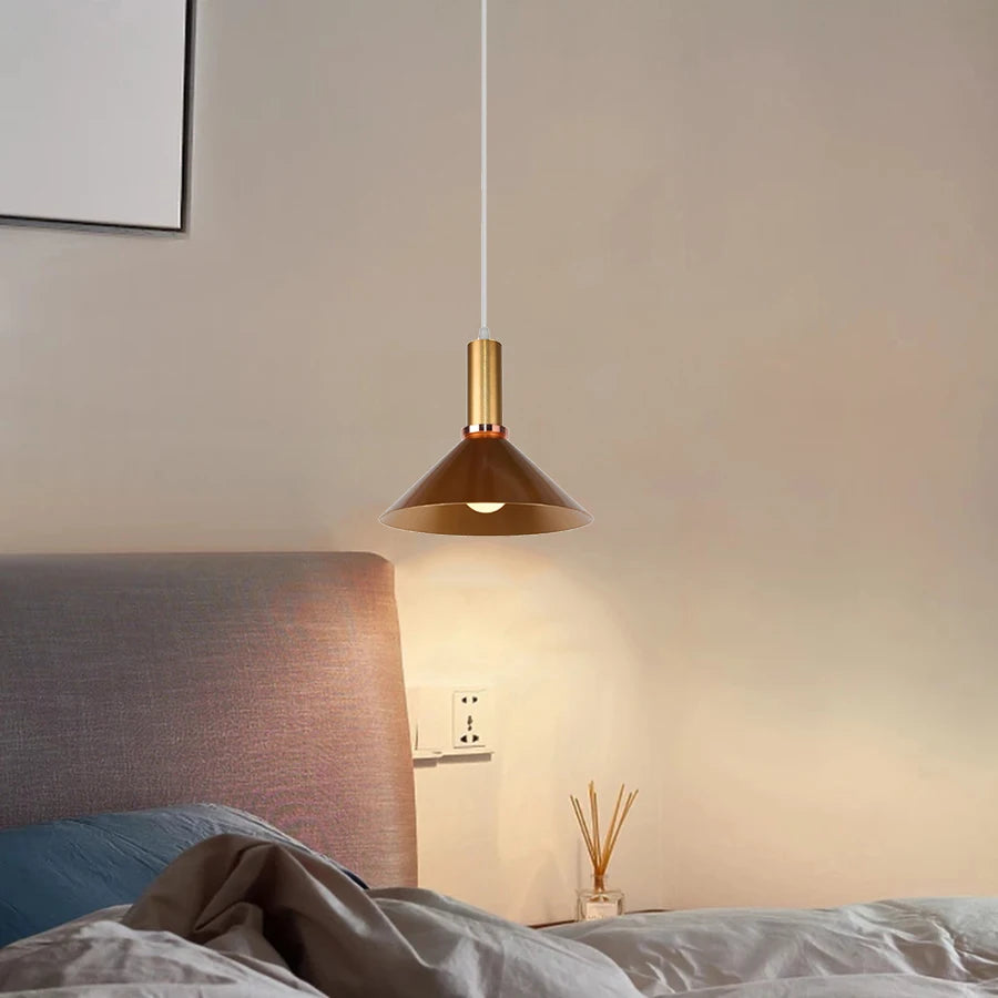 Gold Rust Retro Pendant Light – Vintage Elegance for Your Home