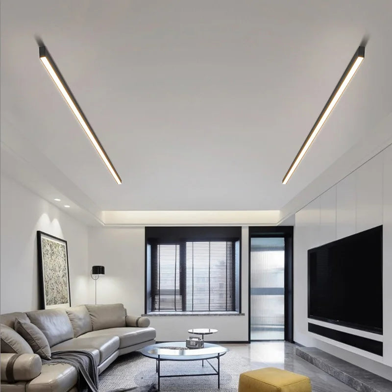 Modern Long Strip LED Ceiling Lights - Versatile Aisle and Room Lighting