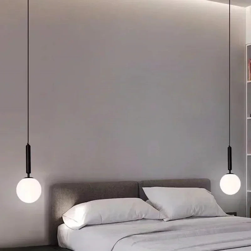 Modern Glass Ball LED Pendant Light – Stylish Illumination for Any Room