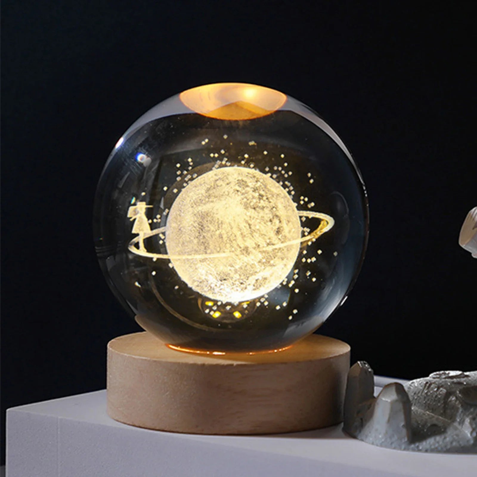 Crystal Ball LED Night Light - Galaxy Atmosphere Lamp for Home Décor