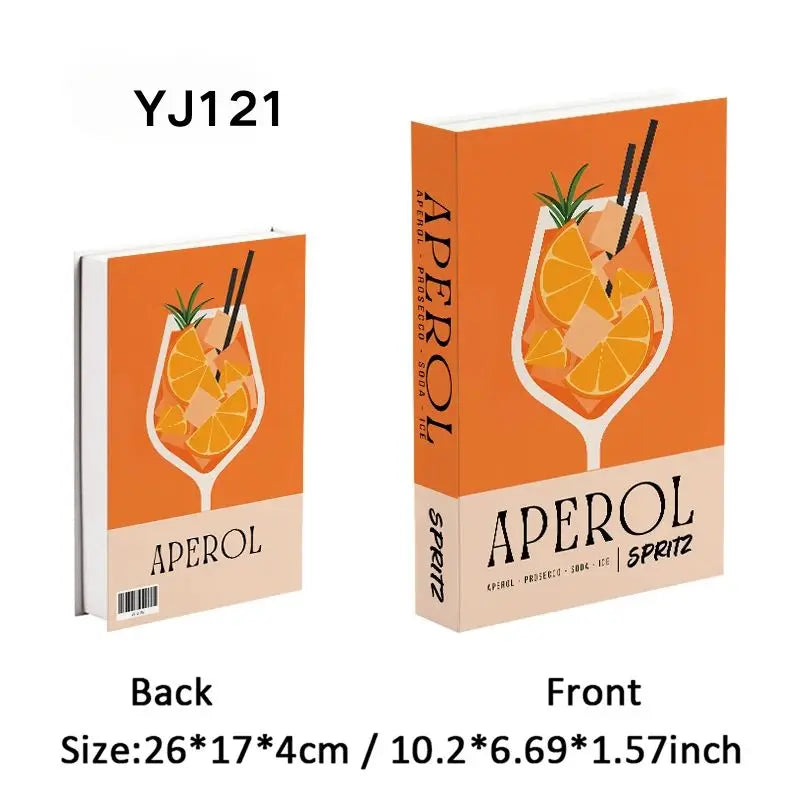 Aperol Cocktail Luxury Fake Books – Decorative Coffee Table Books for Home, Club, or Hotel Decor