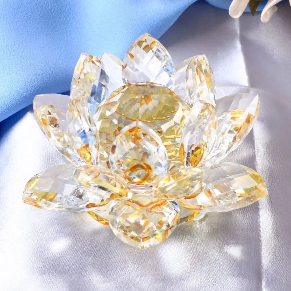 Feng Shui Quartz Crystal Lotus Flower Crafts – Home Wedding Party Decor, Gifts & Souvenir