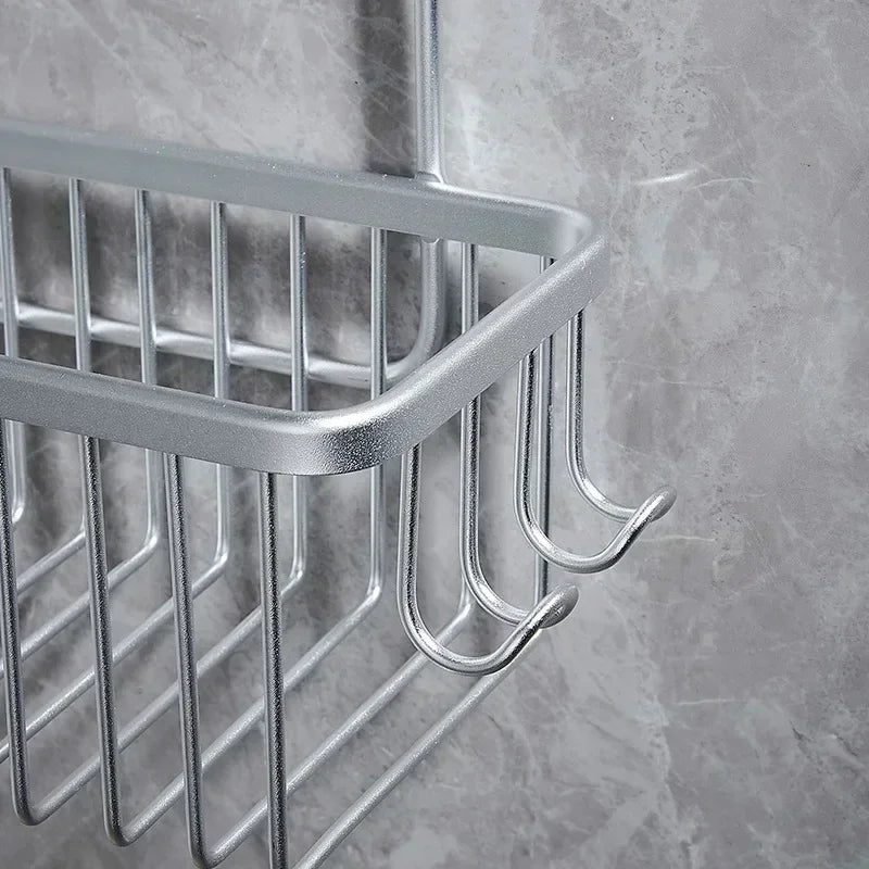 No-Drill Toilet Shower Rack – Bathroom Storage Basket for Bath Products and Accessories