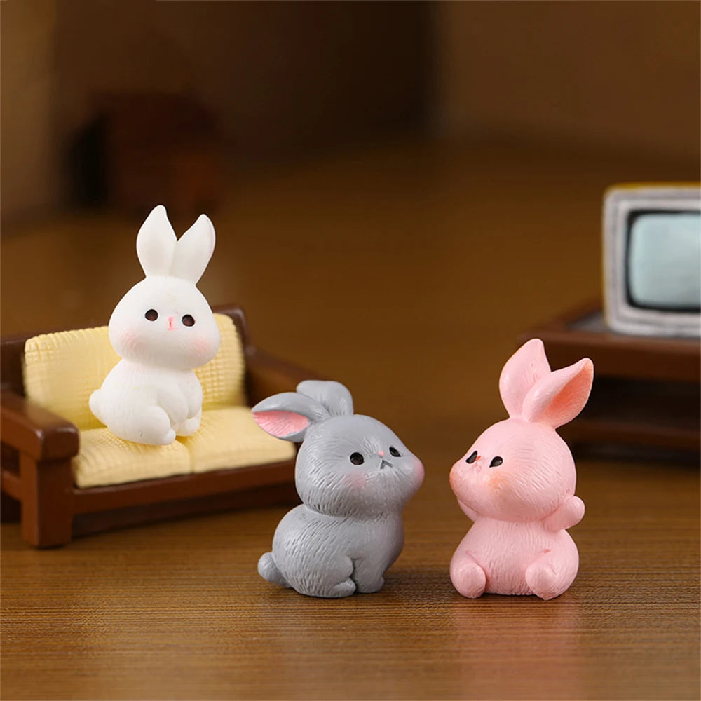 Charming Desktop Rabbit Ornaments – Creative & Unique Resin Decorations for Office or Home