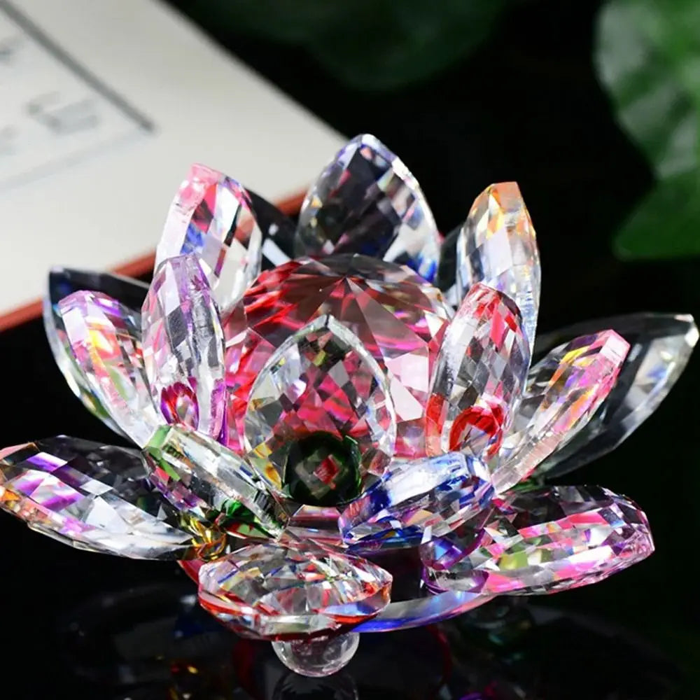 Feng Shui Quartz Crystal Lotus Flower Crafts – Home Wedding Party Decor, Gifts & Souvenir