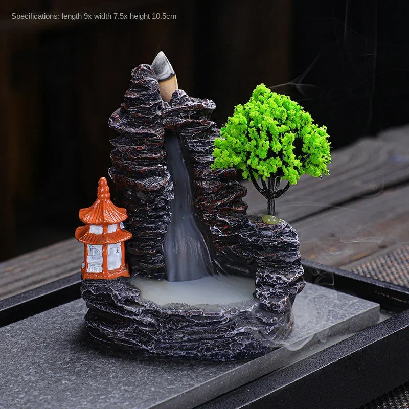 Resin Aromatherapy Incense Burner - Sandalwood Tower for Home Décor & Mosquito Control