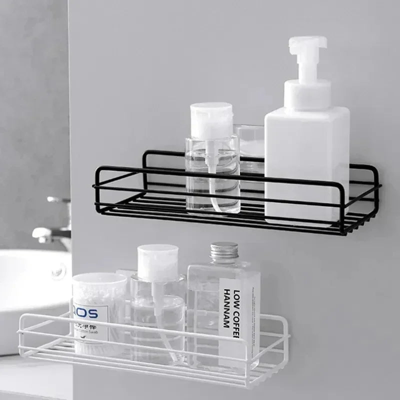 Wall Mounted Corner Storage Shelf – Iron Bathroom Organizer, Shampoo & Cosmetic Rack