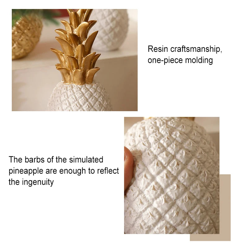 Nordic Pineapple Ornaments – Creative Fruit Shape Resin Figurines for Desktop, Living Room, and Wedding Gifts