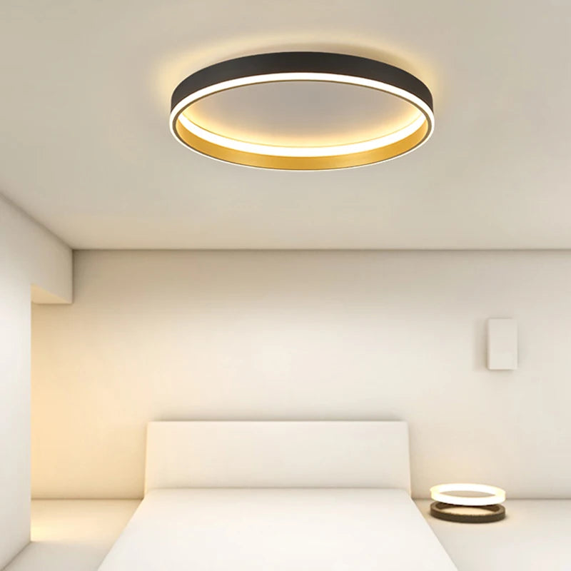 Modern Round LED Ceiling Lights – Minimalist Home Decor for Bedroom and Living Room