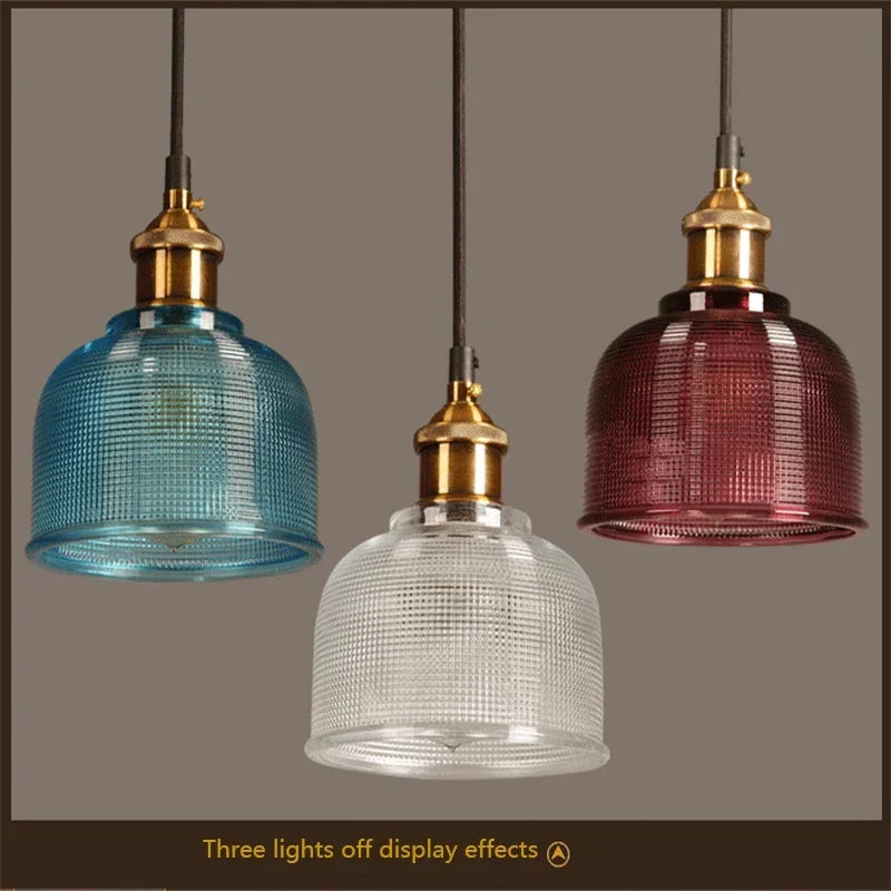 Vintage Ceiling Pendant Lamp – Retro Glass Chandelier for Rustic Home Decor