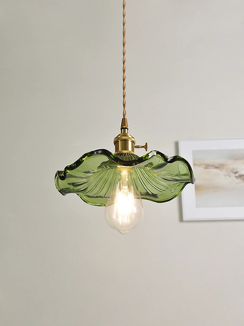 Modern Simple Lotus Leaf Pendant Light – Nordic Glass Pendant Lamp