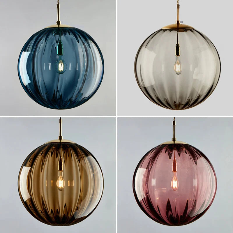 Modern LED Pendant Light – Nordic Glass Ball Hanging Lamp for Stylish Interiors