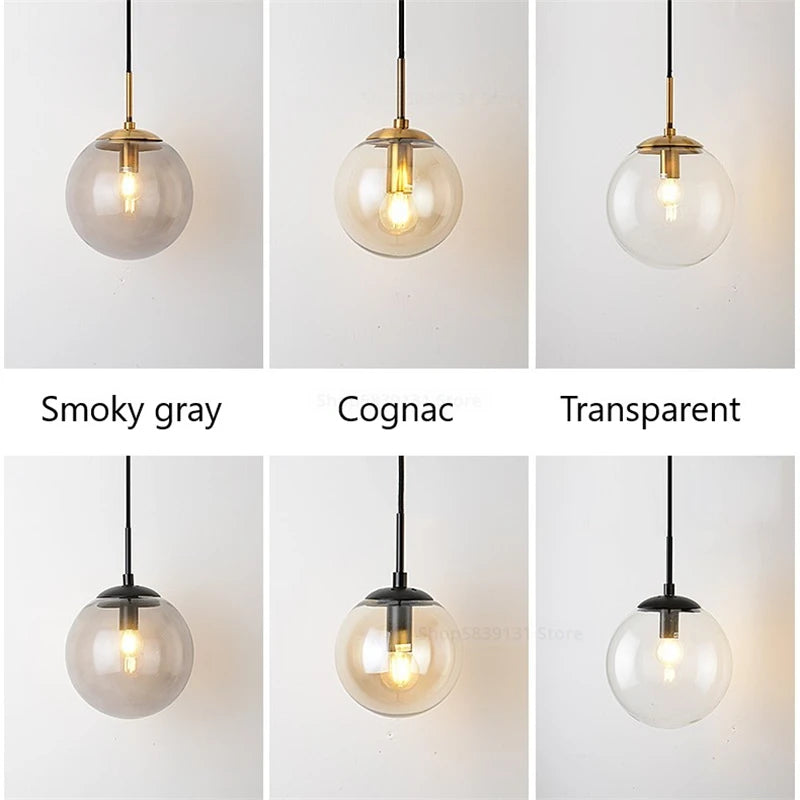 Nordic Modern Vintage Wall Lamps: LED Glass Ball Elegance for Your Home