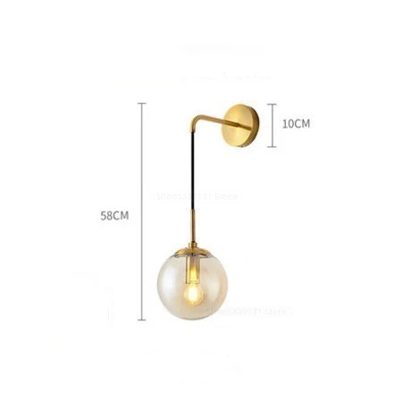 Nordic Modern Vintage Wall Lamps: LED Glass Ball Elegance for Your Home