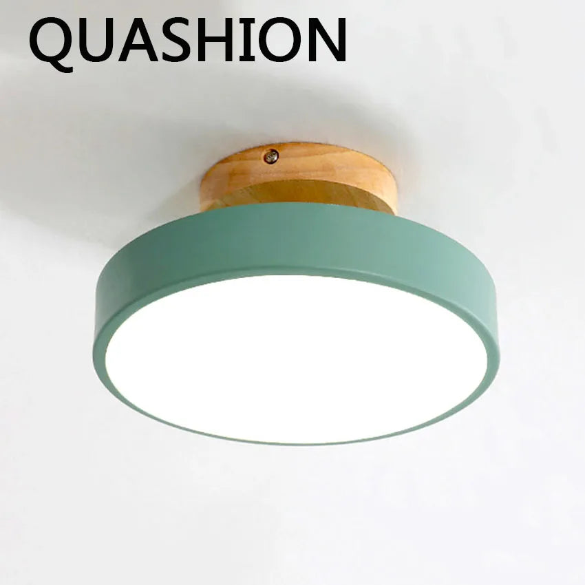 Nordic Macaron Colorful LED Ceiling Lamp – Modern Home Decor for Bedroom, Kitchen, and Foyer