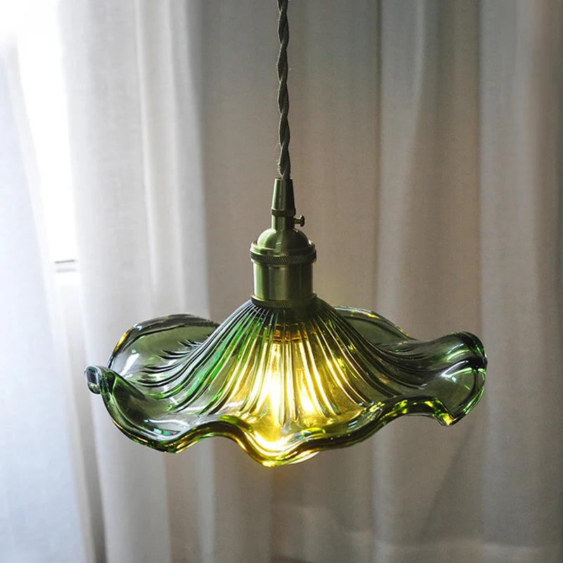 Modern Simple Lotus Leaf Pendant Light – Nordic Glass Pendant Lamp