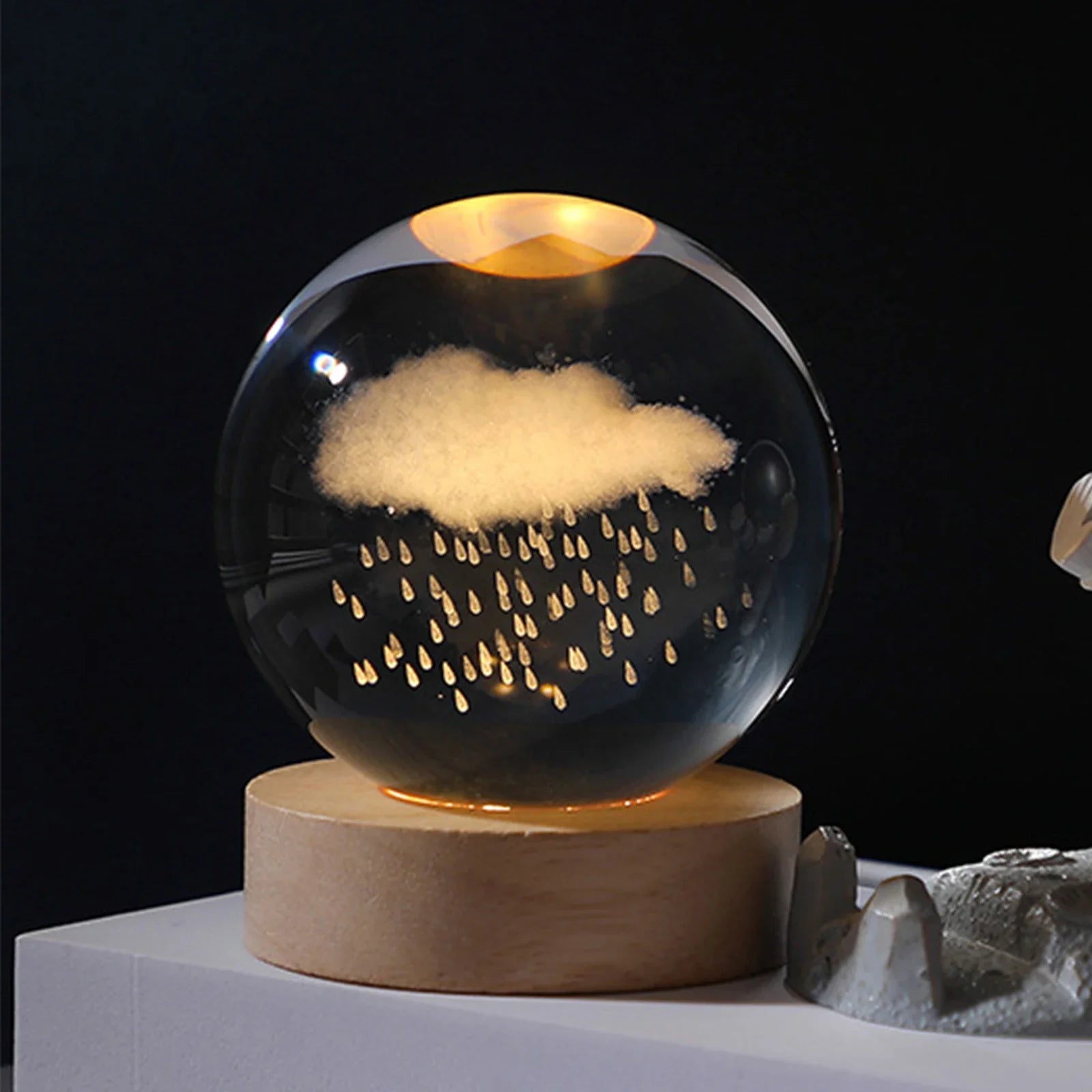 Crystal Ball LED Night Light - Galaxy Atmosphere Lamp for Home Décor