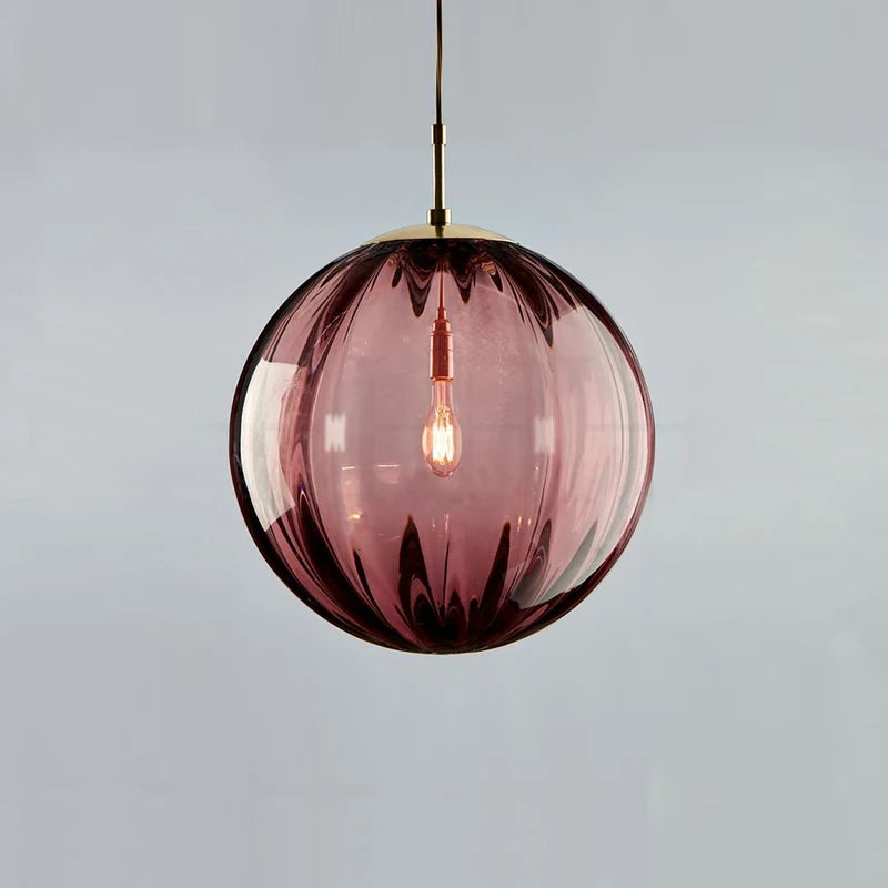 Modern LED Pendant Light – Nordic Glass Ball Hanging Lamp for Stylish Interiors