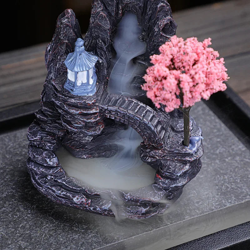 Resin Aromatherapy Incense Burner - Sandalwood Tower for Home Décor & Mosquito Control