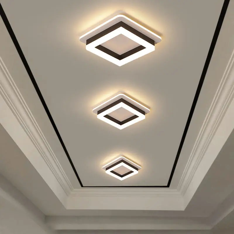 Modern LED Chandelier - Dimmable Surface Mounted Indoor Lighting for Hallways