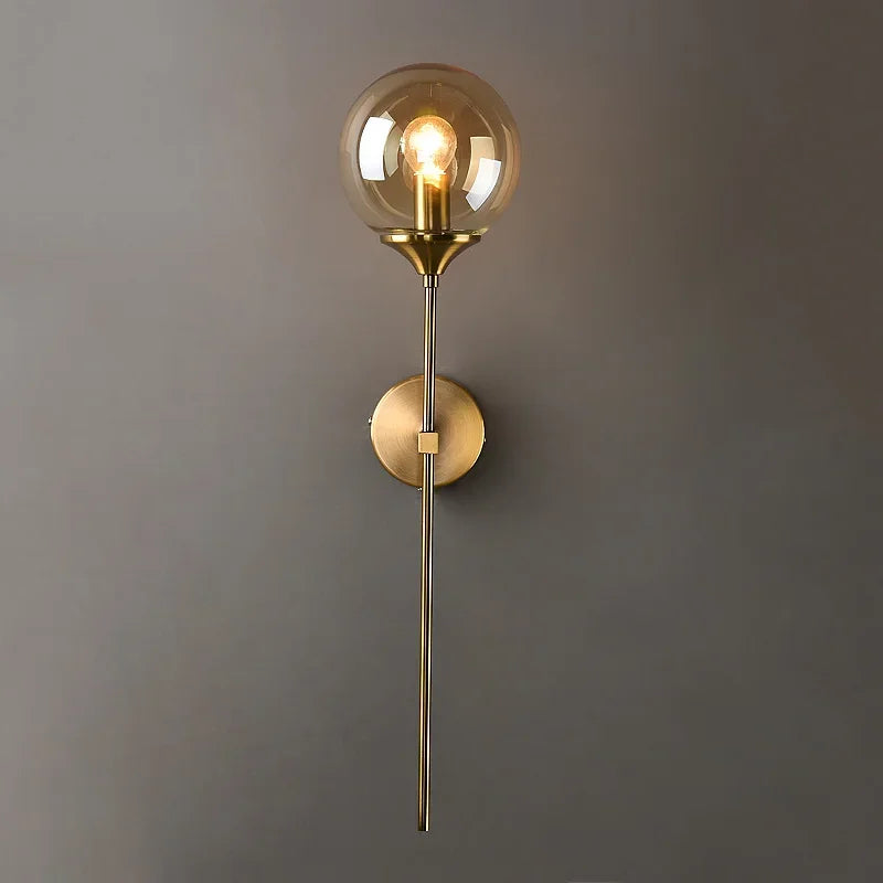 Modern Glass Wall Lamp – Creative Golden Sconces for Stylish Home Decor