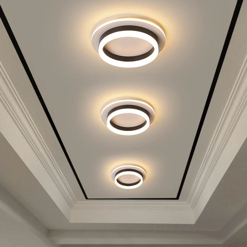 Modern LED Chandelier - Dimmable Surface Mounted Indoor Lighting for Hallways