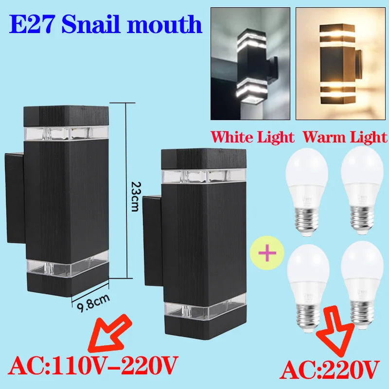 Modern LED Wall Light - Waterproof Outdoor AC 220V/110V Lamp