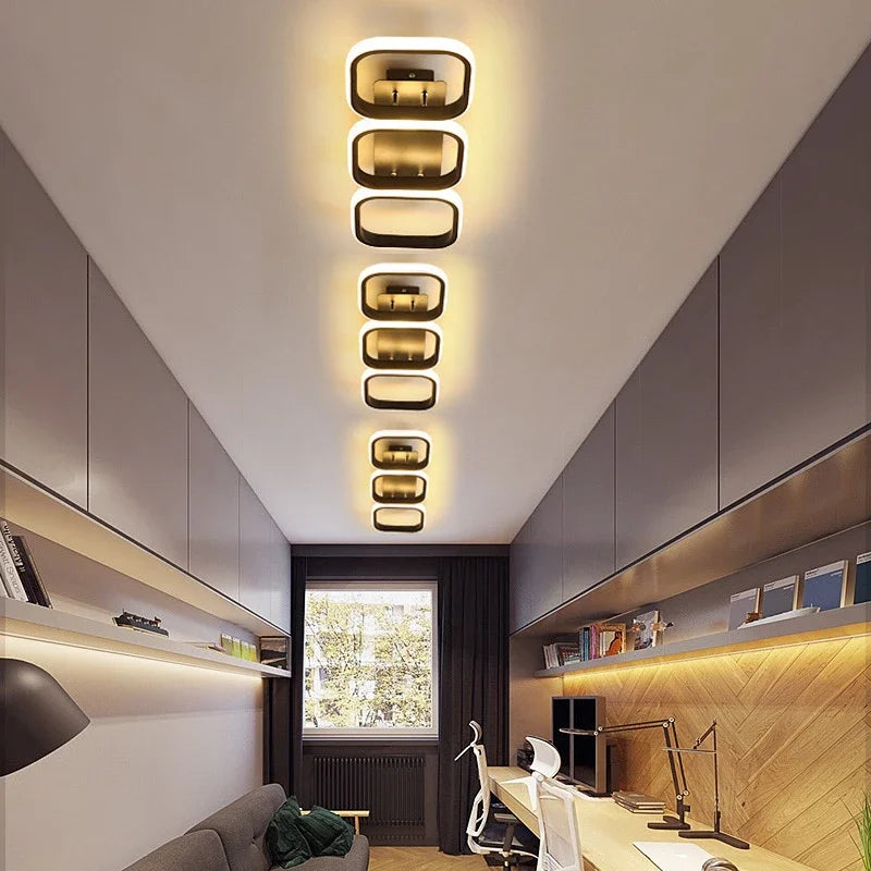 Modern LED Ceiling Chandelier - Multi-Head Ceiling Lighting Fixture for Aisle, Hallway, Bedroom, and Living Spaces