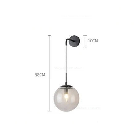 Nordic Modern Vintage Wall Lamps: LED Glass Ball Elegance for Your Home