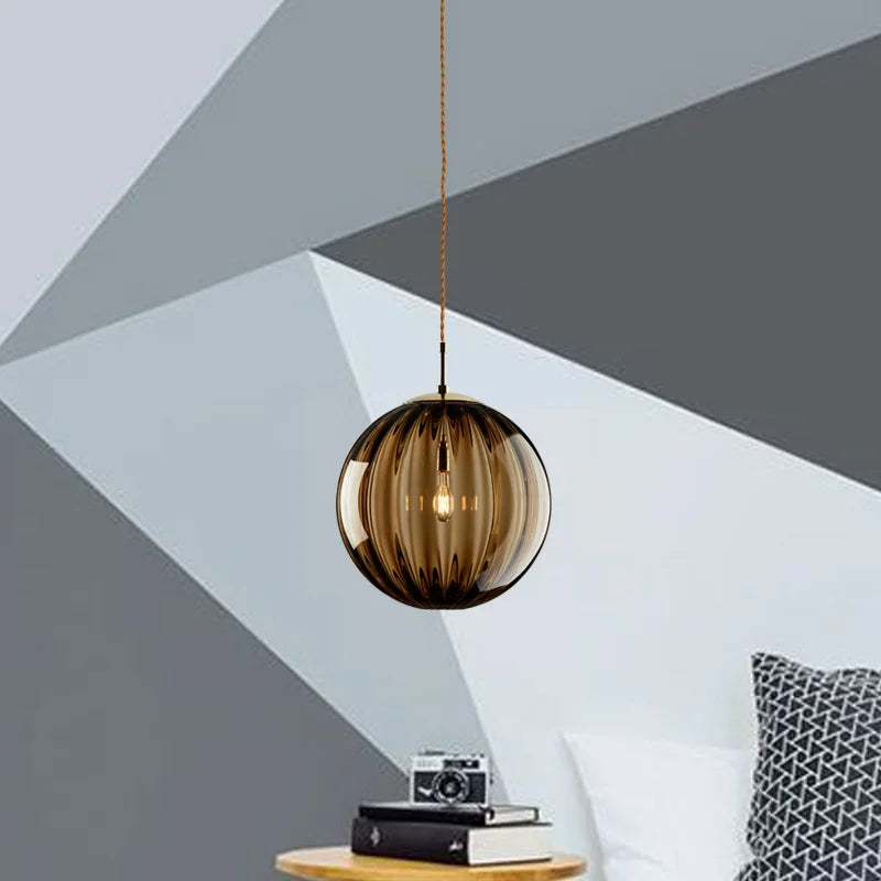 Modern LED Pendant Light – Nordic Glass Ball Hanging Lamp for Stylish Interiors