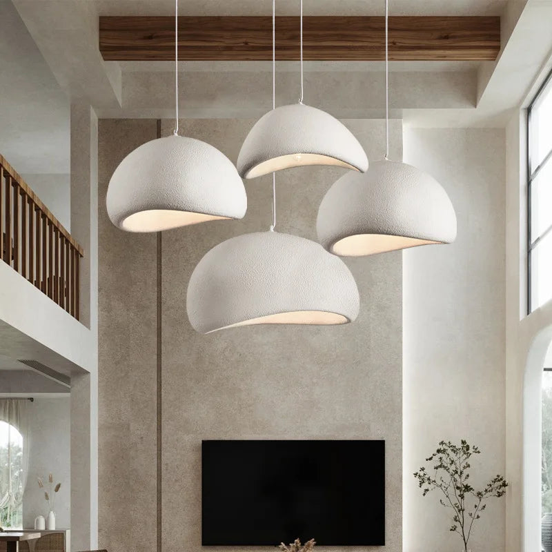 Nordic Minimalist Wabi Sabi LED Pendant Light – Chic Chandelier for Cafe and Home Decor