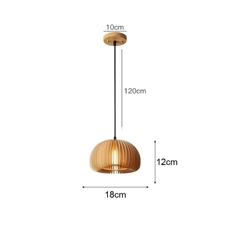 Bamboo Hanging Lamp – Hand-Knit Rattan Pendant Light for Dining and Home Decor