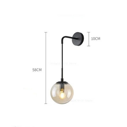 Nordic Modern Vintage Wall Lamps: LED Glass Ball Elegance for Your Home