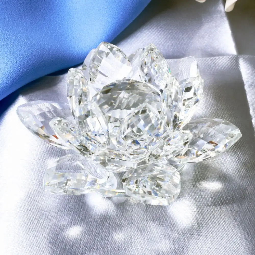 Feng Shui Quartz Crystal Lotus Flower Crafts – Home Wedding Party Decor, Gifts & Souvenir