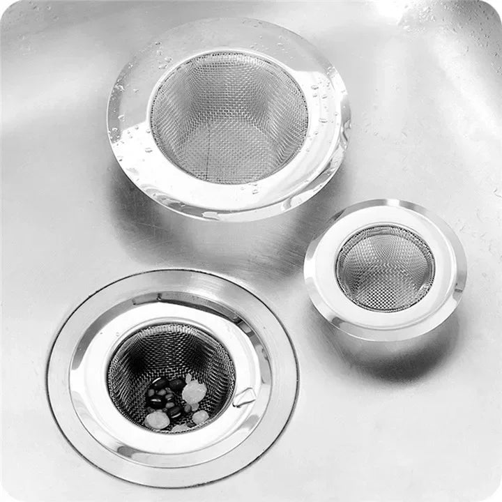 Stainless Steel Mesh Kitchen and Bathroom Sink Strainer – Anti-Clogging Drain Filter