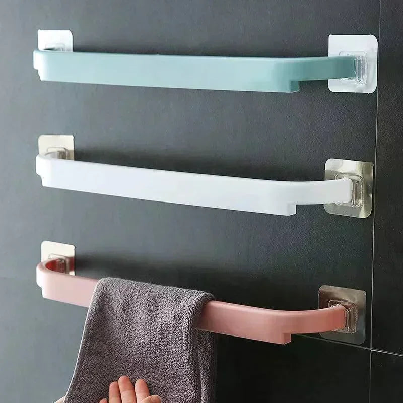 Extended Towel Rack Wall-Mounted Slipper Holder Bathroom Organizer with Multiple Storage Options