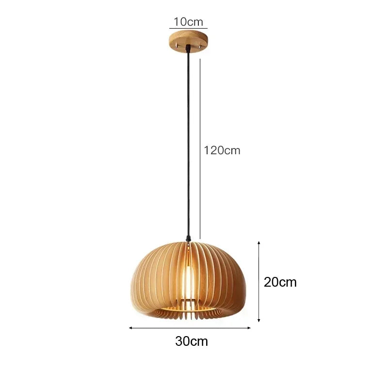 Bamboo Hanging Lamp – Hand-Knit Rattan Pendant Light for Dining and Home Decor